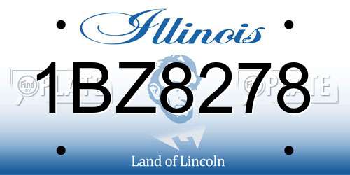 1BZ8278 Illinois License Plate