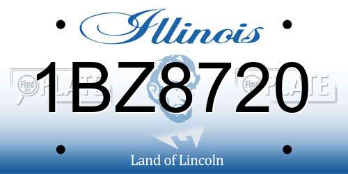 1BZ8720 Illinois License Plate