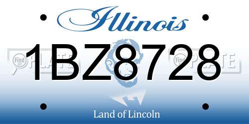 1BZ8728 Illinois License Plate