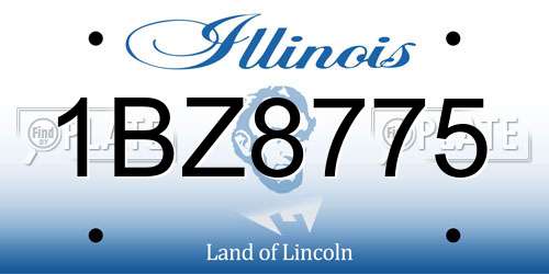 1BZ8775 Illinois License Plate
