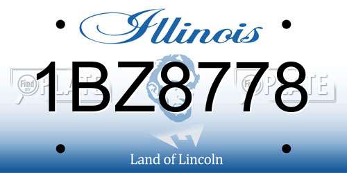 1BZ8778 Illinois License Plate