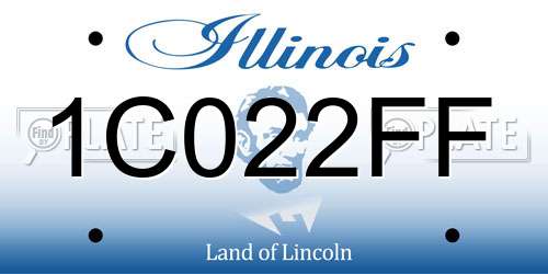 1C022FF Illinois License Plate