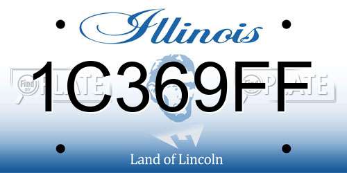 1C369FF Illinois License Plate