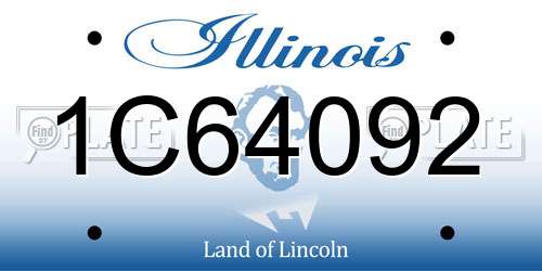 1C64092 Illinois License Plate