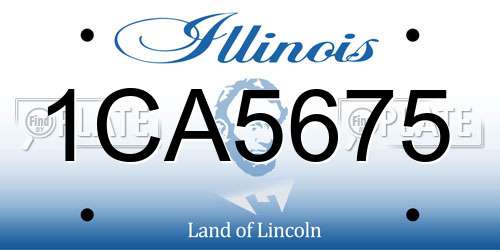 1CA5675 Illinois License Plate