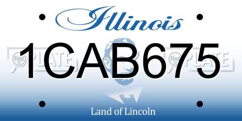 1CAB675 Illinois License Plate