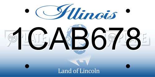 1CAB678 Illinois License Plate