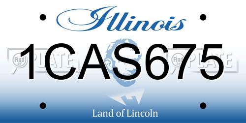 1CAS675 Illinois License Plate