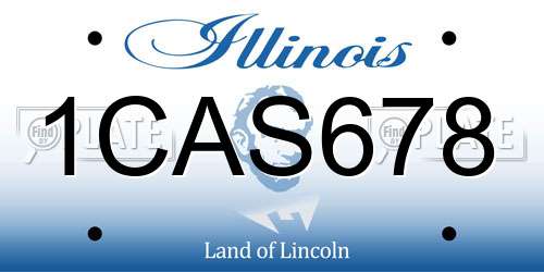 1CAS678 Illinois License Plate