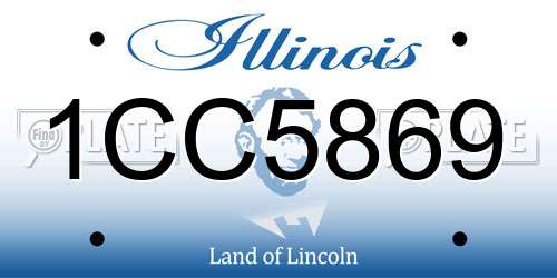 1CC5869 Illinois License Plate