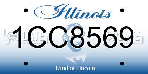 1CC8569 Illinois License Plate