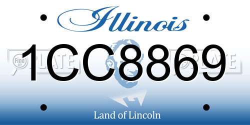 1CC8869 Illinois License Plate