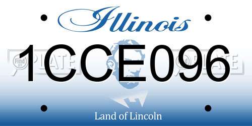 1CCE096 Illinois License Plate