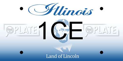 1CE Illinois License Plate