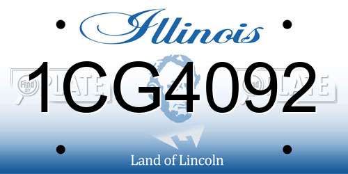 1CG4092 Illinois License Plate