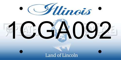 1CGA092 Illinois License Plate