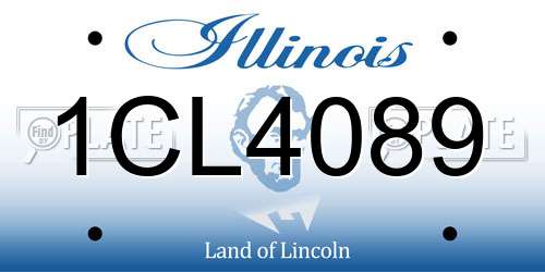 1CL4089 Illinois License Plate