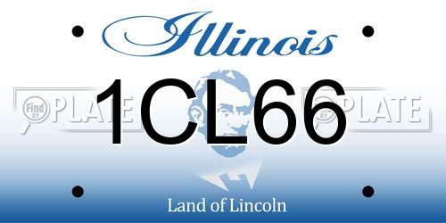 1CL66 Illinois License Plate