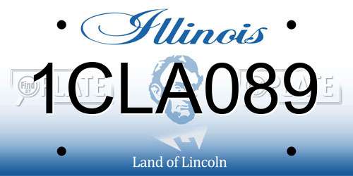 1CLA089 Illinois License Plate