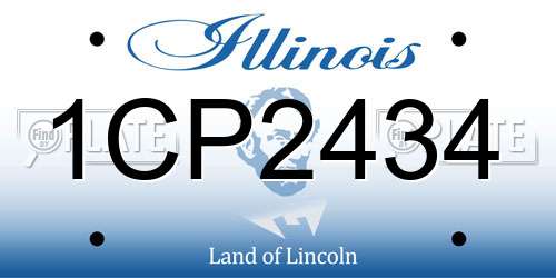 1CP2434 Illinois License Plate