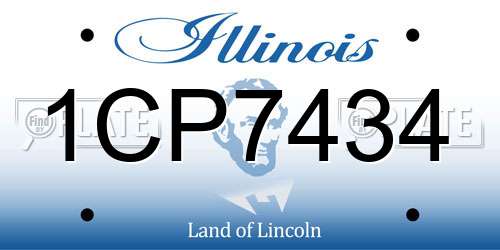 1CP7434 Illinois License Plate