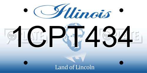 1CPT434 Illinois License Plate