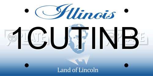 1CUTINB Illinois License Plate
