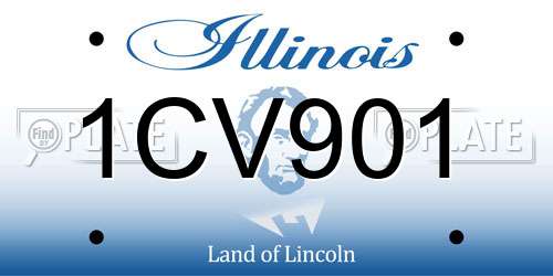 1CV901 Illinois License Plate