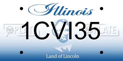 1CVI35 Illinois License Plate