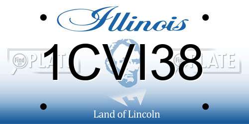1CVI38 Illinois License Plate