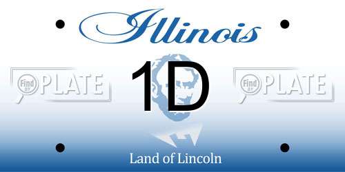 1D Illinois License Plate