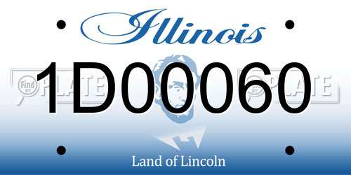 1D00060 Illinois License Plate