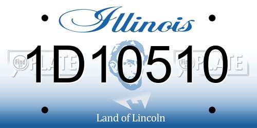 1D10510 Illinois License Plate