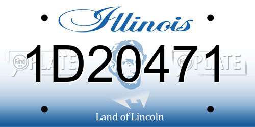 1D20471 Illinois License Plate