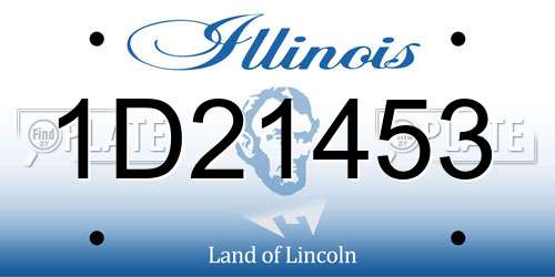 1D21453 Illinois License Plate