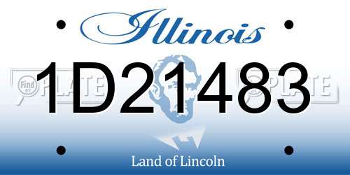 1D21483 Illinois License Plate