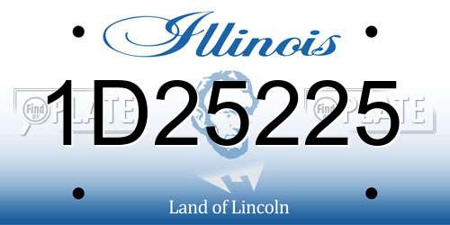 1D25225 Illinois License Plate