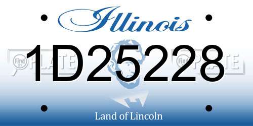 1D25228 Illinois License Plate