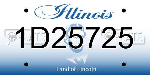 1D25725 Illinois License Plate