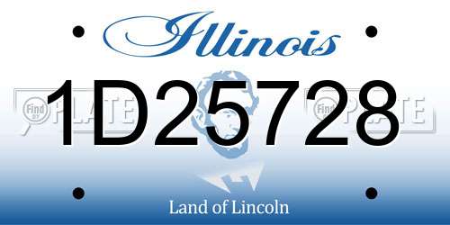 1D25728 Illinois License Plate
