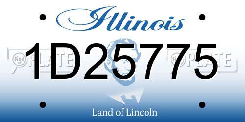 1D25775 Illinois License Plate