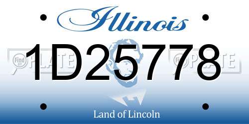 1D25778 Illinois License Plate