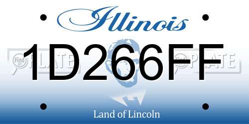 1D266FF Illinois License Plate