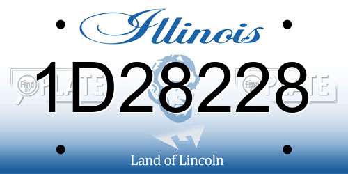 1D28228 Illinois License Plate
