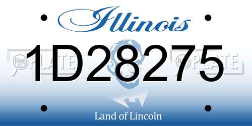 1D28275 Illinois License Plate