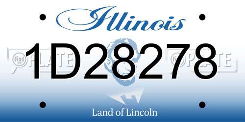 1D28278 Illinois License Plate