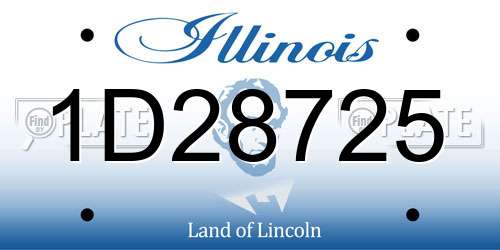 1D28725 Illinois License Plate