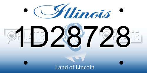 1D28728 Illinois License Plate