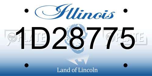 1D28775 Illinois License Plate