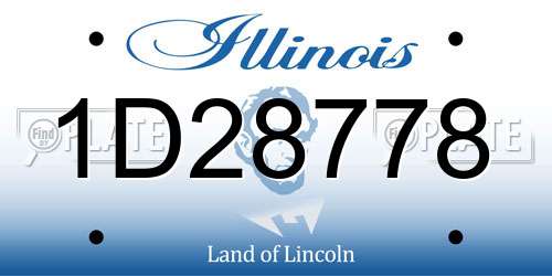 1D28778 Illinois License Plate
